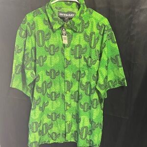 NWT OUTKAST Button Down AOP Dress Shirt